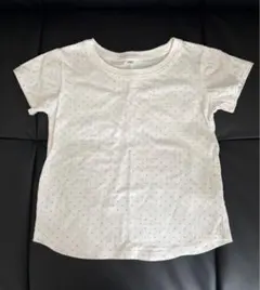 ドット柄 半袖Tシャツ ホワイト 100cmのサムネイル