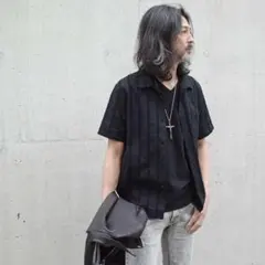 STRUM ストラム　カラミ織り半袖シャツ