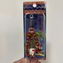ハローキティ ストラップ 赤白