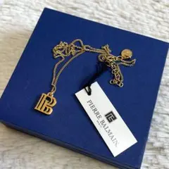 美品 BALMAIN バルマン 80s ヴィンテージ ロングネックレス ゴールド 