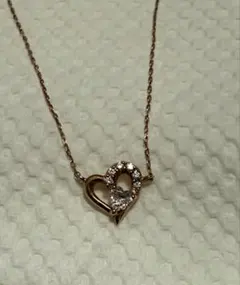 4℃ k10ハート型ネックレス