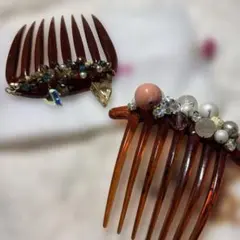 COMPLEX BIZ　コーム　ブラウン系　ハートとセット