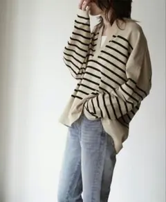 CLANE　WIDE HENRY BORDER TOPS　ボーダートップス　1