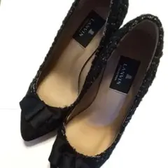 美品 LANVIN ツイードパンプス ブラック 24cmのサムネイル