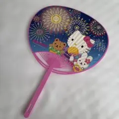 ハローキティ うちわ キティちゃん サンリオ 花火 浴衣 未使用非売品