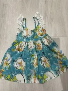 女の子　ティンカーベル　エプロン　ワンピース　ノースリーブワンピース