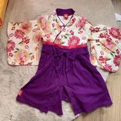 BABY DOLL 花柄着物ドレス 90