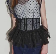 j1u la belle Etude チュールコルセットベルト