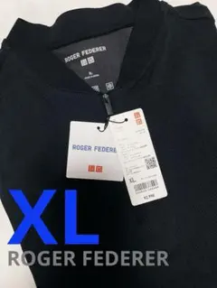 ドライEXスタンドカラーポロシャツ　ロジャーフェデラー　メンズ　XL ブラック