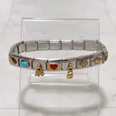 ノミネーション チャーム付きブレスレット　約18cm
