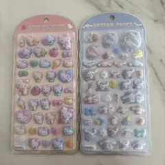 コットンパフィー　サンリオ　シナモロール＆ハローキティシールセット【正規品】