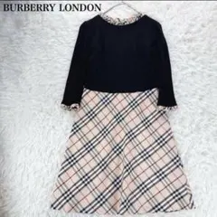 極美品✨バーバリーロンドン ドッキングワンピース ノバチェック 150