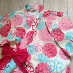 浴衣 花柄浴衣 セパレート 甚平120cm