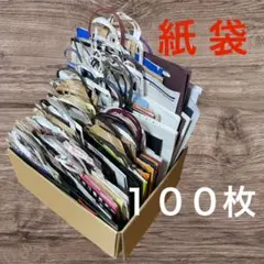紙袋 まとめ売り100枚 ショッパー ショップ袋 手提げ袋 ギフト エコバッグ