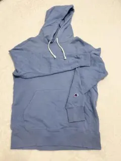 Champion ライトブルー フード付きパーカー Lサイズ