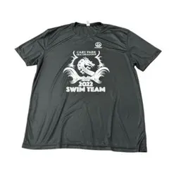 Tシャツ　スイムチーム　プリント　ブラック　XL 古着　8aのサムネイル