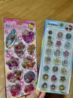 正規品　日焼けキティ　ウオーターインシール　キラコロ　おはじきシール　サンリオ