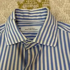 【極美品・M】ユナイテッドアローズGLRの爽やかな青と白のストライプシャツです。