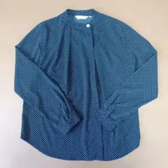 BRICK HOUSEドット柄 長袖ブラウス M ネイビーのサムネイル