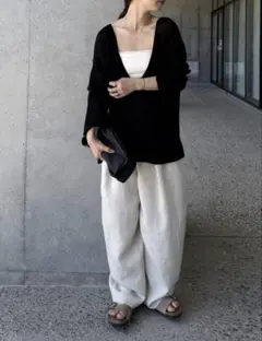 完売品 select MOCA ディープVネックルーズニット