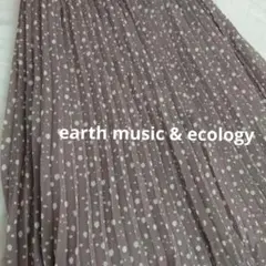 earth music & ecology　ドット柄ロングスカート