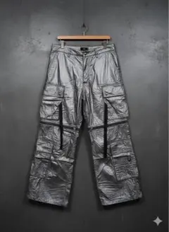 HARE　2WAYメタルカーゴパンツ　シルバー　ワイド　モード