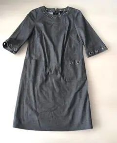 LANVIN ひざ丈ワンピース ダークグレー 36 (S〜M)のサムネイル