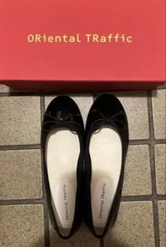 ORiental TRaffic ブラック フラットレインシューズ 22.5cm