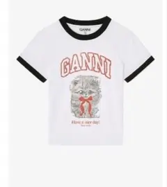 GANNI White Cropped Hello Kitty T-Shirtのサムネイル
