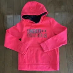 UNDER ARMOUR フード付きパーカー ピンク 裏地フリース