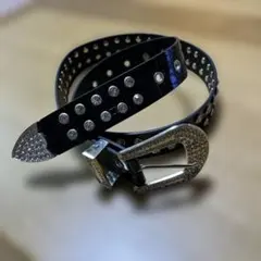 ストーン付き黒ベルト