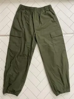 【無印良品】リップストップイージーカーゴパンツ　カーキ　販売終了品