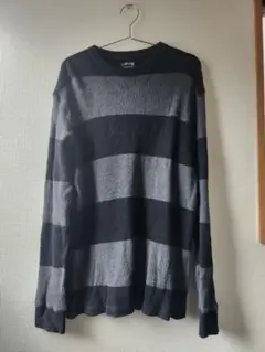 STUSSY ワッフル 長袖カットソー ボーダー L old stussy