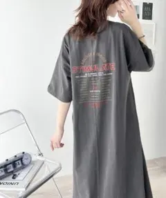 《JaVaジャバコラボ》ピグメント加工グラフィックワンピース Ｌサイズ