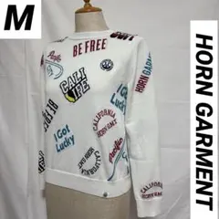 【美品・HORN GARMENT】ニットセーター　Mサイズ ゴルフウェア