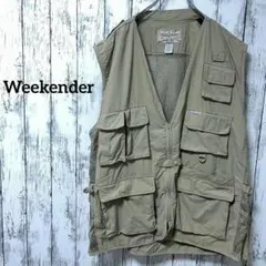 Weekender フィッシングベスト アウトドアベスト 多機能ベスト XL