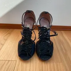 ロートレショーズ　リボンサンダル　黒のサムネイル