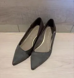 パンプス　ルタロン　Le Talon ブラウン　グレー　ポインテッドトゥ