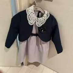 フォーマルドレス 120cm ネイビー グレー