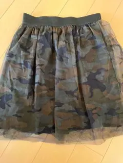 迷彩柄チュールスカート 95 100 110 スカート カモフラージュ柄