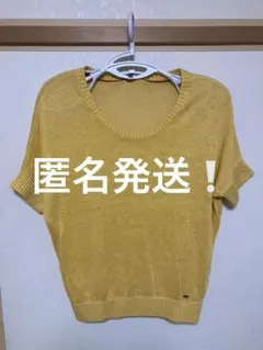 【匿名発送❗️】TOMMY HILFIGER 半袖ニット M イエロー