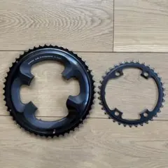 SHIMANO 105の52T/38T チェーンリング　ブラック SHIMANO 105の52T/38T チェーンリング ブラック - メルカリ