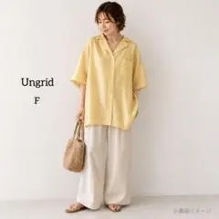 Ungrid 半袖シャツ F イエロー 光沢感　ゆったりのサムネイル
