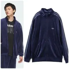 BE FIRST着 adidas VELOUR TRACKTOP ネイビー M