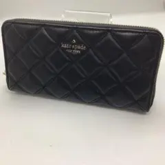 kate spade ブラック 長財布 キルティング