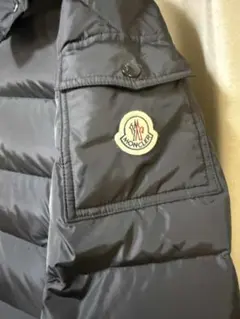 MONCLER ブラック ダウンジャケット フード付きsize-2