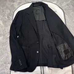 定価30万 ジョルジオ アルマーニ 黒タグ ワッフルジャージージャケット