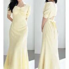 RESEXXY リゼクシー バックオープンマーメイドワンピース（イエロー）