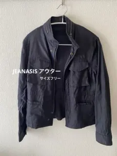 JEANASIS アウター ネイビー 麻混合のサムネイル