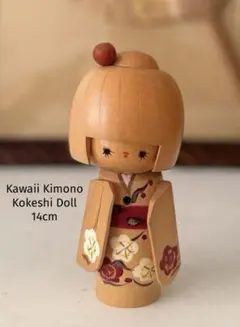 荒牧巨宝 銘 創作こけし こけし Aramaki Kyoho荒牧巨宝 こけし 13cm 着物少女 創作こけし - メルカリ